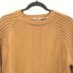 Timberland VTG Sweater Ribbed Knit‎ Crew Neck Cotton Tree Logo Mens M